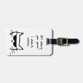 Etiqueta Para Maletas Abadejos enojados del gato cuando le van