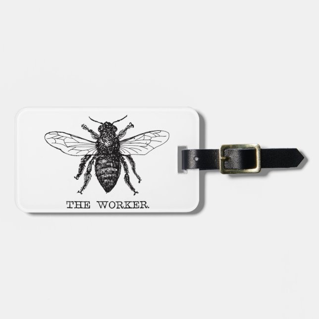 Etiqueta Para Maletas Abee Worker Honey Black Bumblebee (Frente Horizontal)
