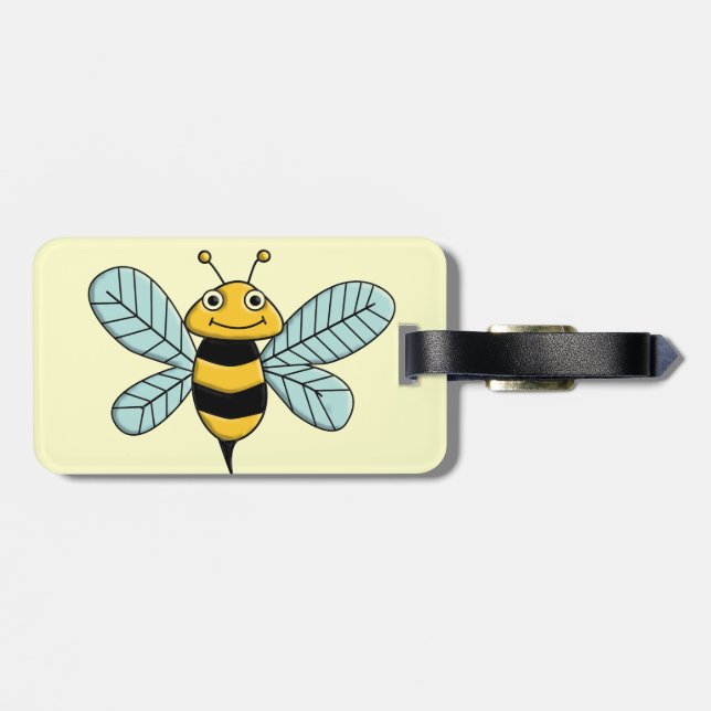 Etiqueta Para Maletas Abeja (Atrás Horizontal)