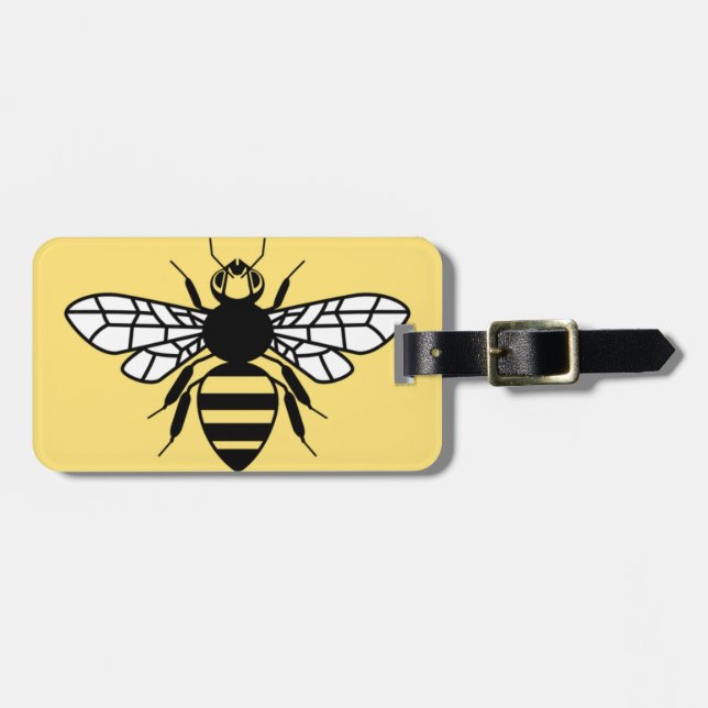 Etiqueta Para Maletas Abeja de Manchester (Frente Horizontal)