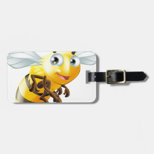 Etiqueta Para Maletas Abeja del dibujo animado