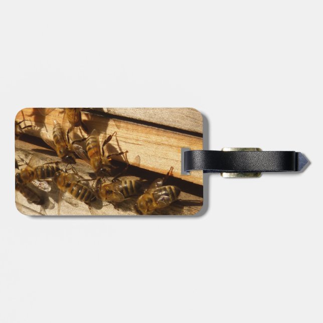 Etiqueta Para Maletas Abejas de miel (Atrás Horizontal)