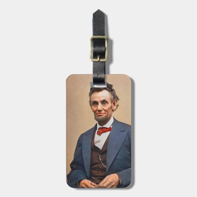 Etiqueta Para Maletas Abraham Lincoln (Frente Vertical)