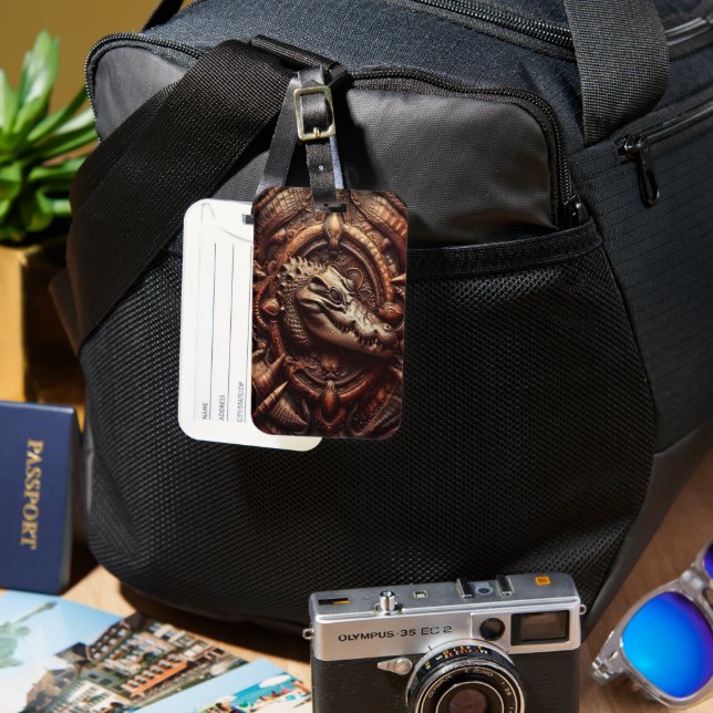 Etiqueta Para Maletas Abrazo del lagarto (Anverso & Reverso)