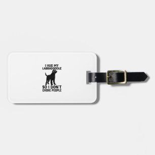 Etiqueta Para Maletas Abrazo mi labrador para no asfixiar a la gente _1