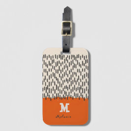 Etiqueta Para Maletas Abstract aesthetic 20s minimal vintage Monogram 