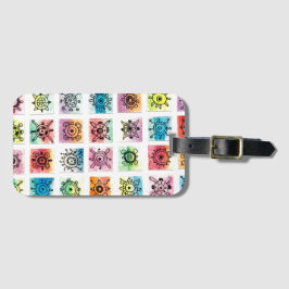 Etiqueta Para Maletas Abstract Circle Shapes Designs Illustration