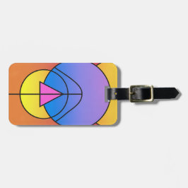 Etiqueta Para Maletas Abstract Geometric Circles Line Colorful Poster