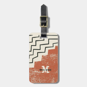 Etiqueta Para Maletas Abstract grunge aesthetic 20s minimal Monogram