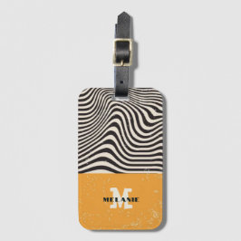 Etiqueta Para Maletas Abstract grunge aesthetic  minimal Monogram