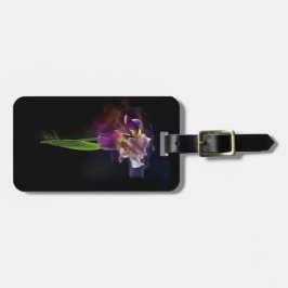 Etiqueta Para Maletas Abstract Iris Flower – Elegant Floral Art