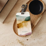 Etiqueta Para Maletas Abstracto de tono de tierra personalizado acuarela<br><div class="desc">Esta es una etiqueta de equipaje personalizada que presenta un fondo de color de agua con tonos tierra. // Para ver los elementos coincidentes, por favor visite la colección "TRAVEL ACCESSORIES" en la tienda By Nicole Designs Zazzle. * Si te gusta este diseño pero no lo ves disponible para algo...</div>