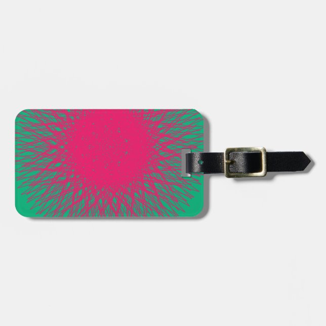 Etiqueta Para Maletas abstracto rosa (Frente Horizontal)