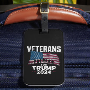 Etiqueta Para Maletas Abuelo Papá Veteranos Por Trump 2024 Bandera Ameri