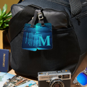 Etiqueta Para Maletas Abyssal Blue Driss Resumen Olas de belleza oceánic