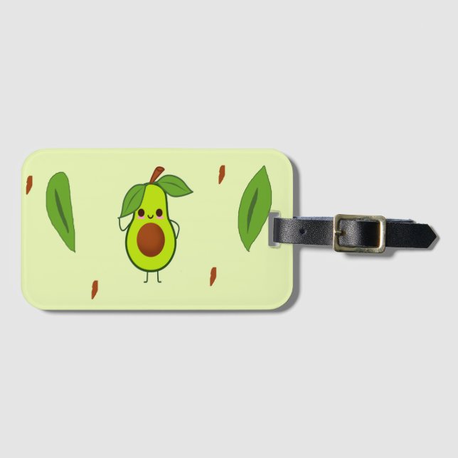 Etiqueta Para Maletas Acaguado de Cute kawaii (Anverso horizontal)