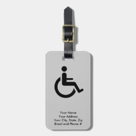 Etiqueta Para Maletas Acceso de la silla de ruedas - símbolo de la silla