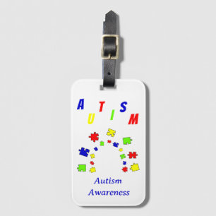 Etiqueta Para Maletas Aceptación del autismo Romper el día de concientiz