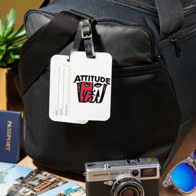 Etiqueta Para Maletas ACTITUD Activada (Anverso & Reverso)