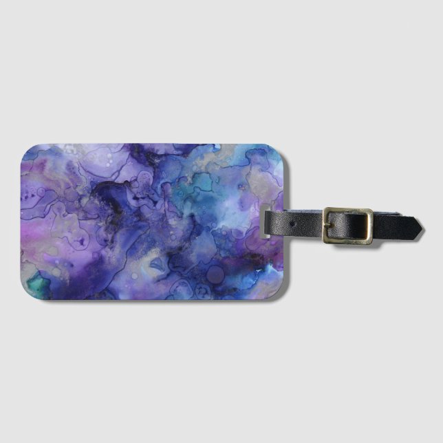 Etiqueta Para Maletas Acuarela (Anverso horizontal)