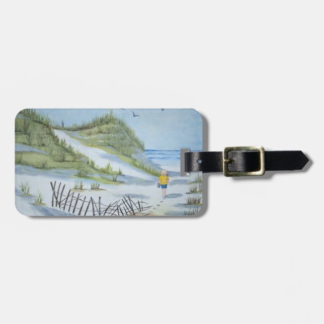 Etiqueta Para Maletas Acuarela de playa (Frente Horizontal)