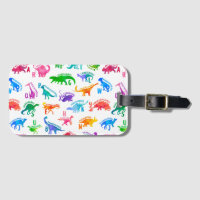Acuarela Dinosaurio Alphabet Colorful Dino Kids