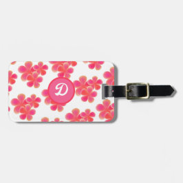 Etiqueta Para Maletas Acuarela Flor silvestre multicolor Botánica