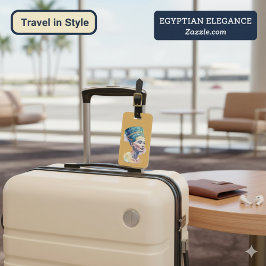 Etiqueta Para Maletas Acuarela Reina Nefertiti - Arte egipcio