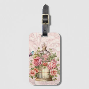 Etiqueta Para Maletas Acuarela Romántica Vintage Floral