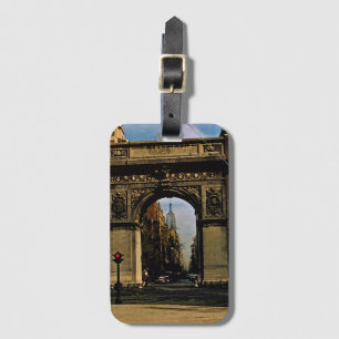 Etiqueta Para Maletas Acuarela Washington Square de Nueva York 1953'
