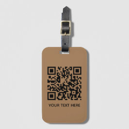 Etiqueta Para Maletas Add your own QR Code text Scan Minimal Simple Lugg