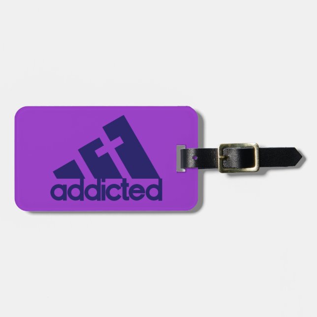 Etiqueta Para Maletas Adicto (Frente Horizontal)