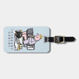 Etiqueta Para Maletas Adicto a Internet. En el WC.