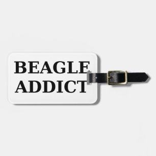 Etiqueta Para Maletas adicto al beagle