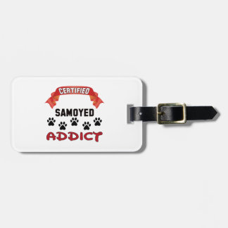 Etiqueta Para Maletas Adicto certificado al samoyedo