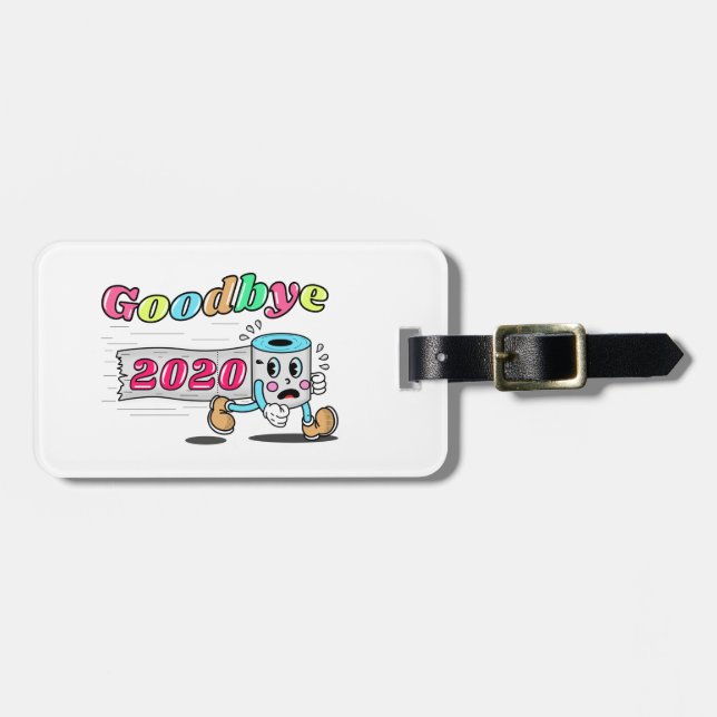 Etiqueta Para Maletas Adiós 2020 - Finalmente terminó (Frente Horizontal)