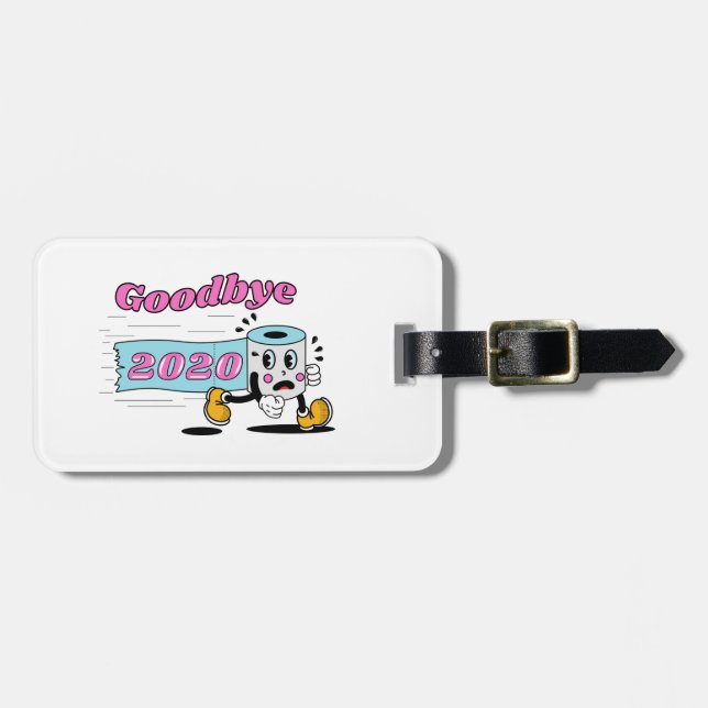 Etiqueta Para Maletas Adiós 2020 - Finalmente terminó (Frente Horizontal)