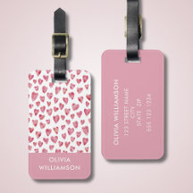 Adorable patrón de corazón de amor acuarela rosa