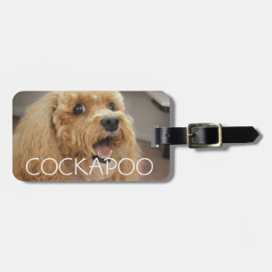 Etiqueta Para Maletas Adorable perro de Cockapoo Cute Sonriente Personal