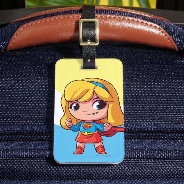 Etiqueta Para Maletas Adorable Supergirl Stance (Anverso In situ 2)