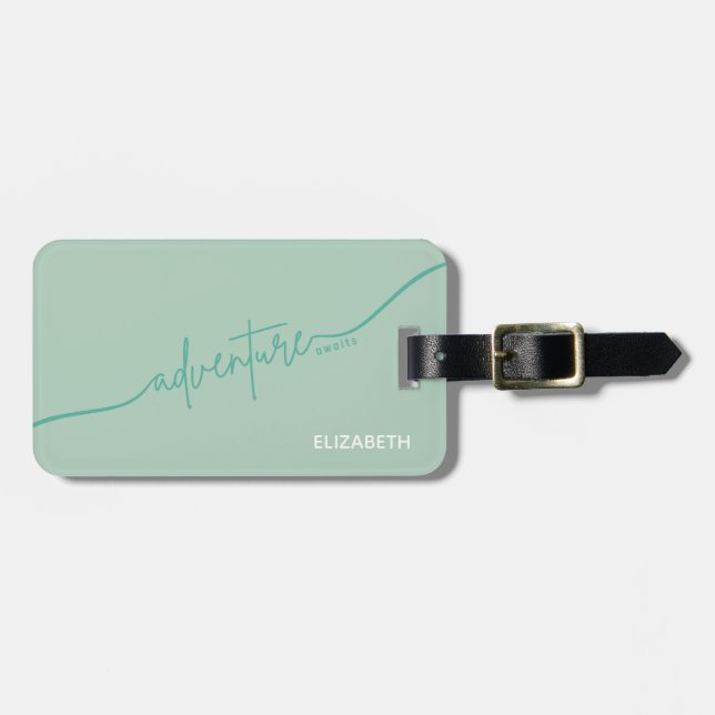 Etiqueta Para Maletas Adventure Awath Typography Travel (Frente Horizontal)