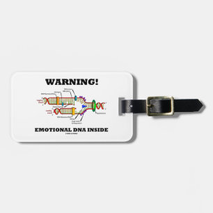 Etiqueta Para Maletas ¡Advertencia! Interior emocional de la DNA
