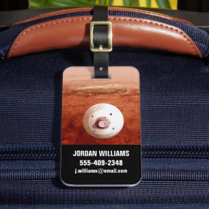 Etiqueta Para Maletas Aeródromo Con Perseverancia Rover Descent To Mars