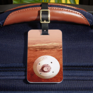 Etiqueta Para Maletas Aeródromo Con Perseverancia Rover Descent To Mars