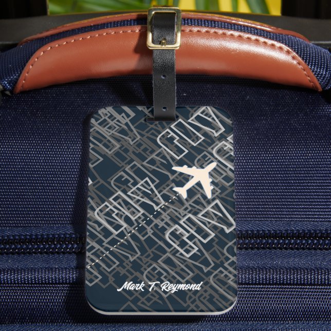 Etiqueta Para Maletas Aerolíneas FLY viajes aéreos (Anverso In situ 2)