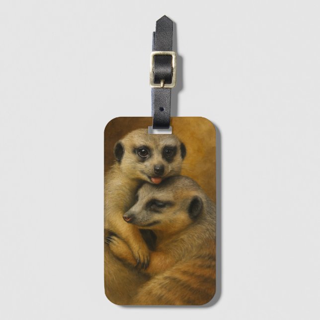 Etiqueta Para Maletas Afecto de Meerkat (Anverso vertical)