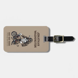 Etiqueta Para Maletas Afghan Hound Dog, muscular, tattooed, bodybuilder 