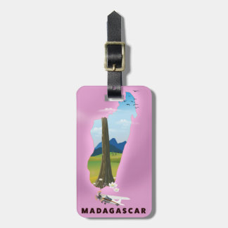Etiqueta Para Maletas Afiche de viaje ilustrado de Madagascar