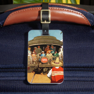 Etiqueta Para Maletas Afiche De Viajes Para La Ruta Del Atardecer Por Fe