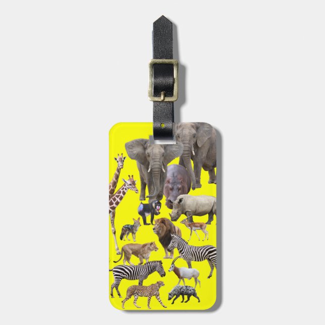 Etiqueta Para Maletas African Animals (Frente Vertical)